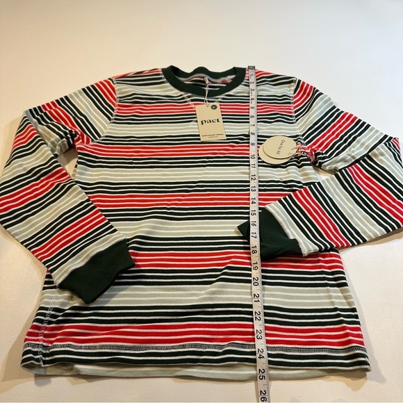 NWT Pact 100% Organic Cotton Flurry Stripe Pajamas 2 Piece Set *PLEASE READ* - Picture 4 of 9